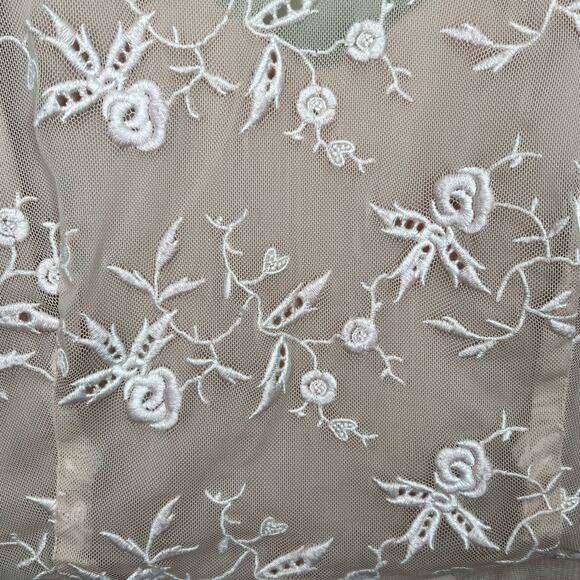 Tracy Reese Dusty Rose/ Light Pink Embroidered Dress Oatmeal lining Medium NWT - Picture 11 of 11